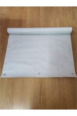 5 mt X 65 cm Beyaz Renk Balkon Demiri Brandası Gölgelik Çadırı Su Geçirmez