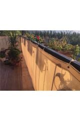 1x10 Krem Balkon Demiri-korkuluğu Örtüsü Balkon File Gölgelik