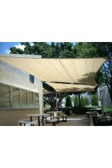 3x3 Krem Gölgelik File %95 Lik Gölgelik Kumaş Kolonlu Kuş Gözlü Çitbrandası Uv Katkılı