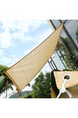 3x3 Krem Gölgelik File %95 Lik Gölgelik Kumaş Kolonlu Kuş Gözlü Çitbrandası Uv Katkılı