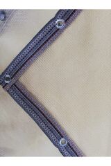 3x3 Krem Gölgelik File %95 Lik Gölgelik Kumaş Kolonlu Kuş Gözlü Çitbrandası Uv Katkılı