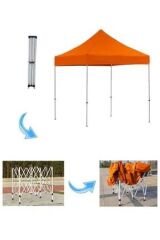 TURUNCU 3x3 PORTATİF 1.SINIF KOLAYKURULUM ÇARDAK TENTE GAZEBO