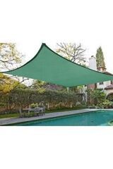 YEŞİL 1,5x16mt Gölgelik File %95 Lik Gölgelik Kumaş Kolonlu Kuş Gözlü Çit Brandası