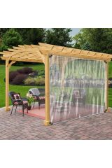 190cmX400Cm Su Geçirmez Şeffaf Branda Kış Bahçesi,Kamelya,Hobi Bahçesi,Balkon Brandası