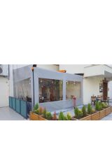 250cmX300Cm Su Geçirmez Şeffaf Branda Kış Bahçesi,Kamelya,Hobi Bahçesi,Balkon Brandası