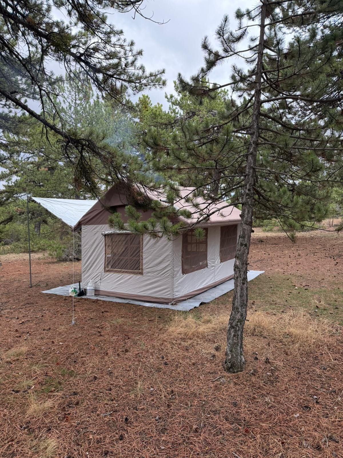 10-12 Kişilik Şişme Kamp Çadırı - 350x250 cm - Su Geçirmez Oxford Kumaş