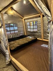 10-12 Kişilik Şişme Kamp Çadırı - 350x250 cm - Su Geçirmez Oxford Kumaş