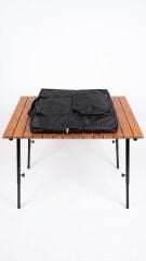 XL Mangallı Gürgen Masa Seti - 85x135 cm Katlanabilir Doğal Ahşap Masa