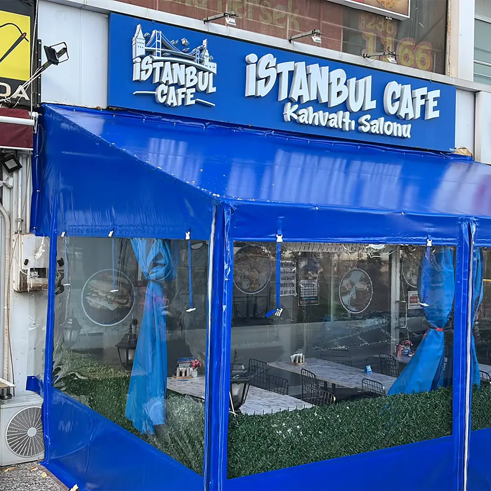 190cmX200Cm Su Geçirmez Şeffaf Branda Kış Bahçesi,Kamelya,Hobi Bahçesi,Balkon Brandası