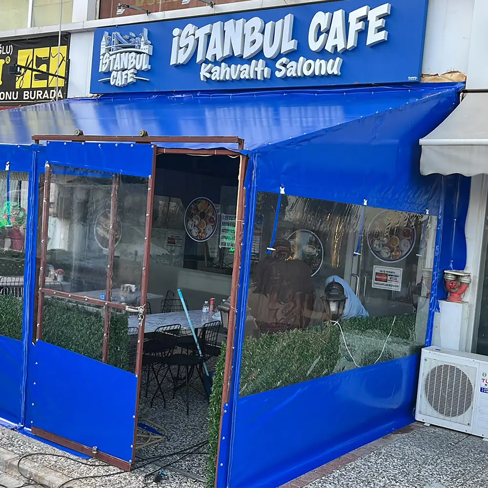 190cmX300Cm Su Geçirmez Şeffaf Branda Kış Bahçesi,Kamelya,Hobi Bahçesi,Balkon Brandası