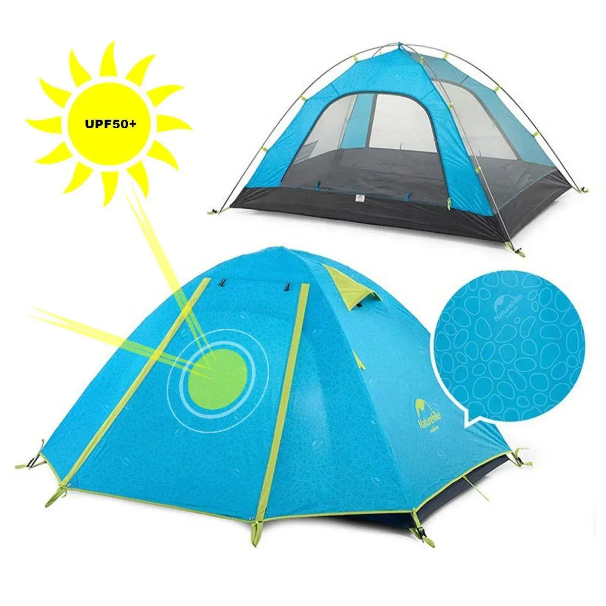 Naturehike P-Serisi 2 Kişilik Kamp Çadırı - MAVİ