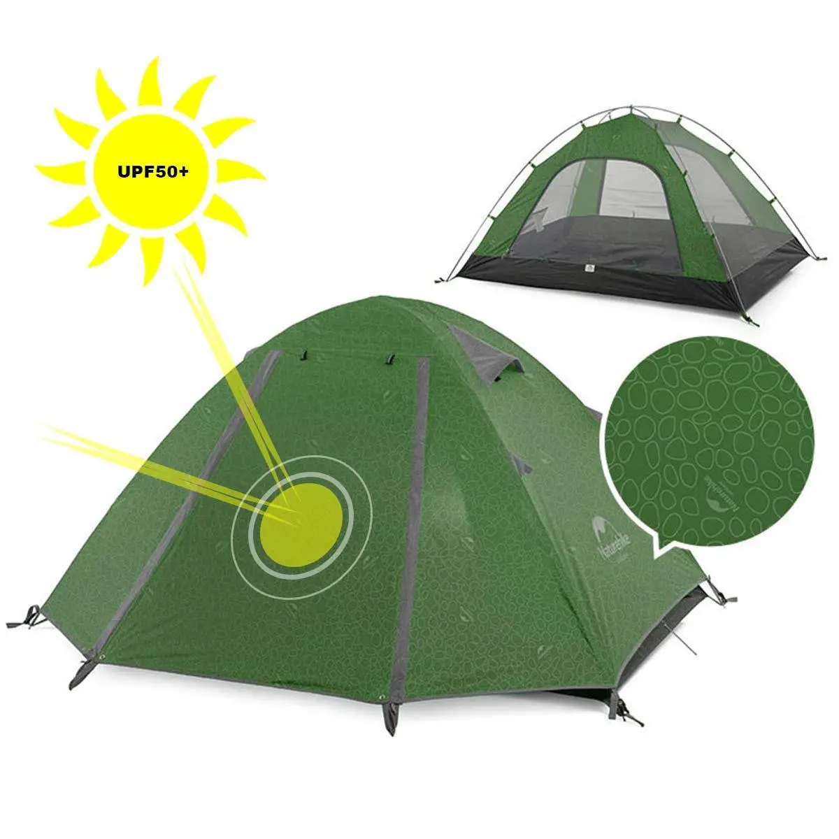Naturehike P-Serisi 2 Kişilik Kamp Çadırı - HAKİ