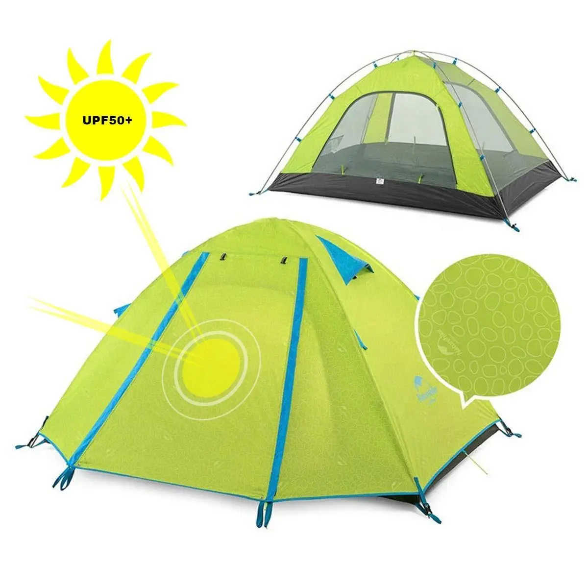 Naturehike P-Serisi 3 Kişilik Kamp Çadırı - YEŞİL
